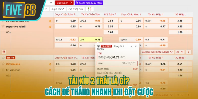 Tài xỉu 2 trái là gì